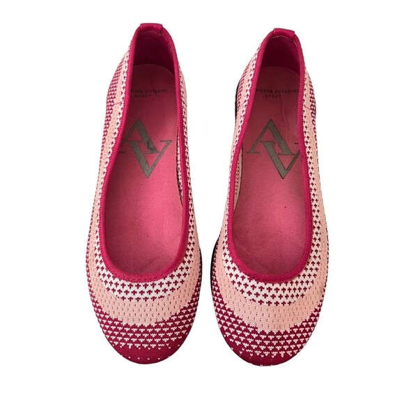 Adrienne Vittadini Womens Size 8 Pink Knit Ballet Flats - Picture 3 of 7